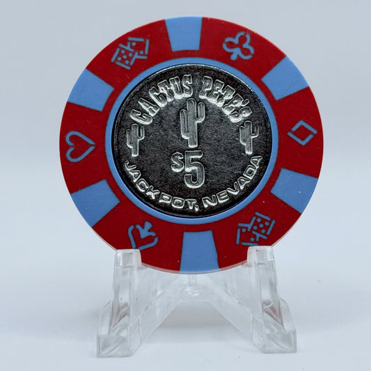 Cactus Pete's Resort Casino Jackpot Nevada $5 Casino Chip N0872.S