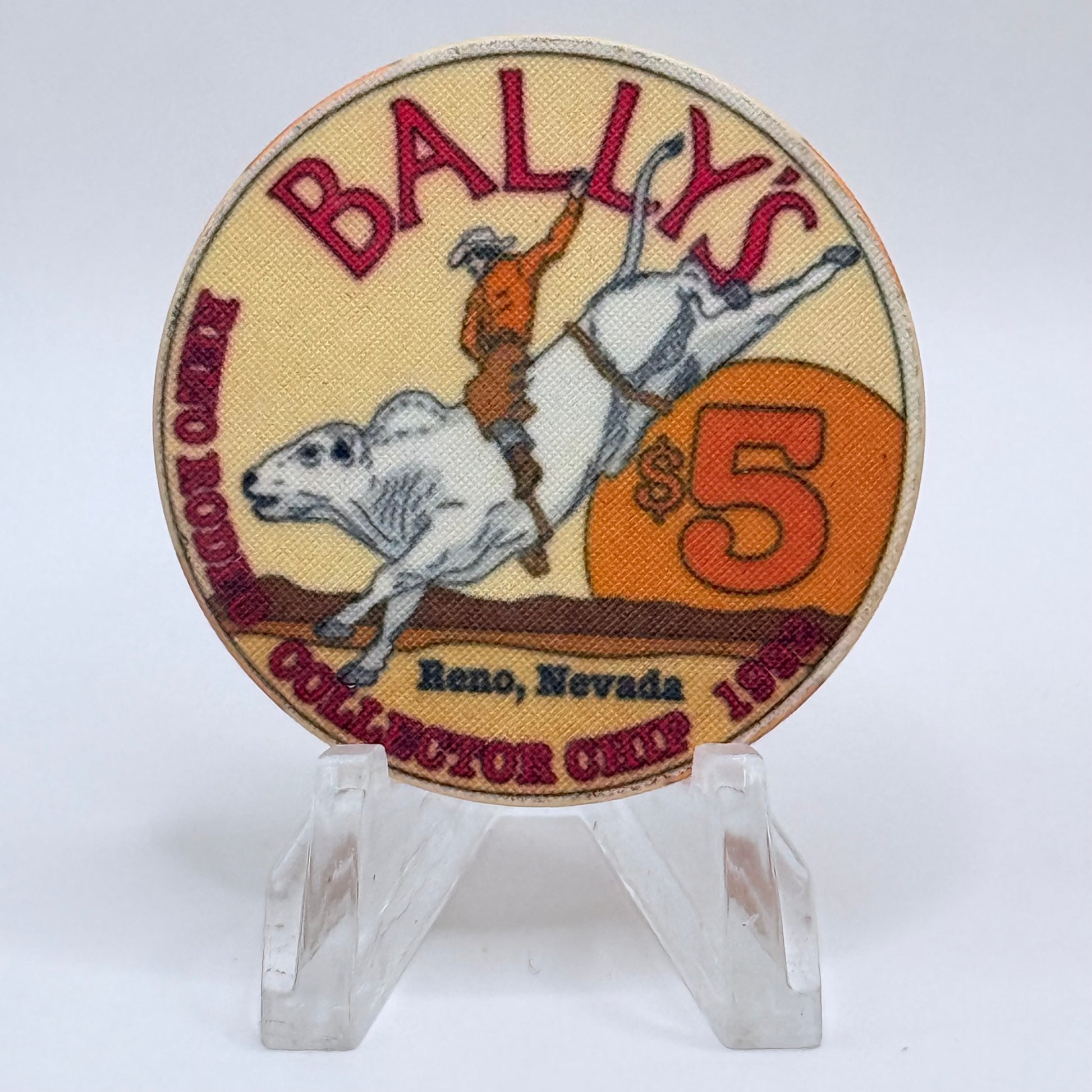 Bally's Reno Nevada 1992 'Reno Rodeo' LE $5 Casino Chip N6584