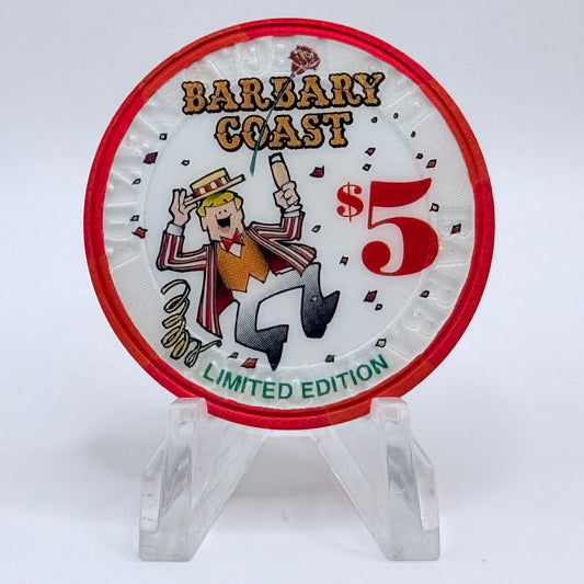 Barbary Coast Las Vegas Nevada 1999 'The Millennium' LE $5 Casino Chip V3716