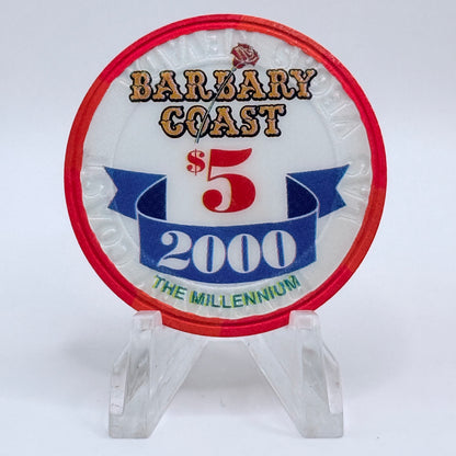 Barbary Coast Las Vegas Nevada 1999 'The Millennium' LE $5 Casino Chip V3716