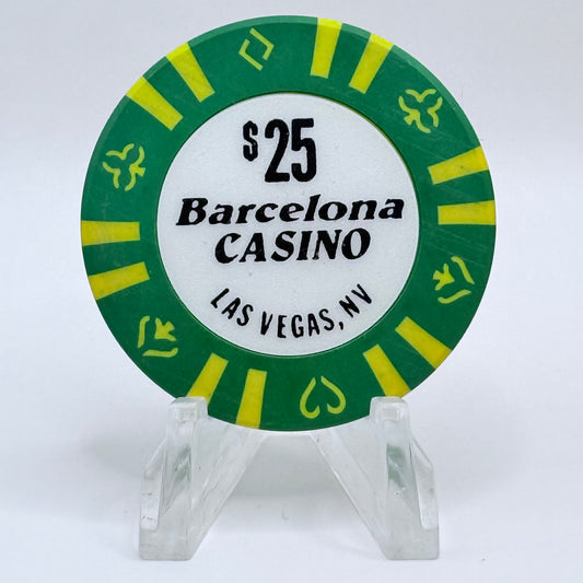 Barcelona Casino Las Vegas Nevada 1989 $25 Casino Chip N7403