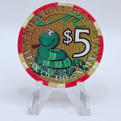Mandalay Bay Las Vegas Nevada 2001 'Year Of The Snake' LE $5 Casino Chip V7567