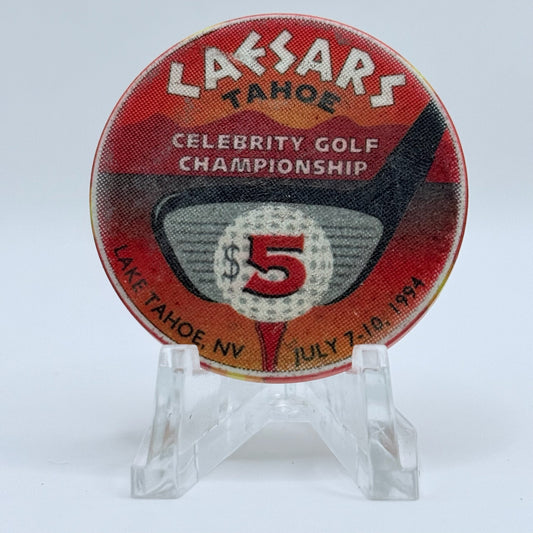 Caesars Tahoe Lake Tahoe Nevada 1994 'Celebrity Golf Championship' LE $5 Casino Chip N0658