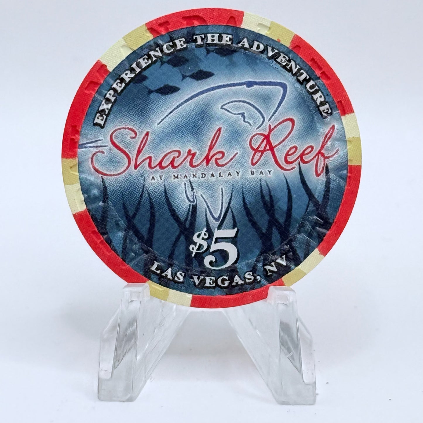 Mandalay Bay Las Vegas Nevada 2003 'Shark Reef' LE $5 Casino Chip E1376
