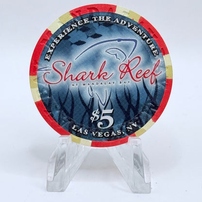 Mandalay Bay Las Vegas Nevada 2003 'Shark Reef' LE $5 Casino Chip E1376