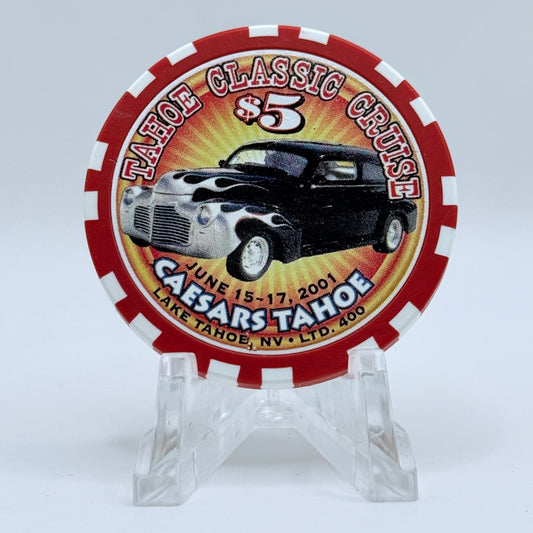 Caesars Tahoe Lake Tahoe Nevada 2001 'Tahoe Classic Cruise' LE $5 Casino Chip V6769