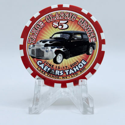 Caesars Tahoe Lake Tahoe Nevada 2001 'Tahoe Classic Cruise' LE $5 Casino Chip V6769