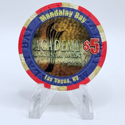 Mandalay Bay Las Vegas Nevada 2004 '39th Academy Country Music' LE $5 Casino Chip E3386