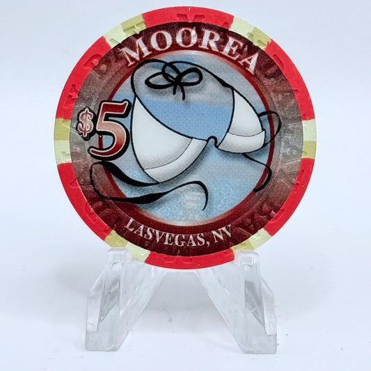 Mandalay Bay Las Vegas Nevada 2007 'Moorea Grand Opening' LE $5 Casino Chip E6274