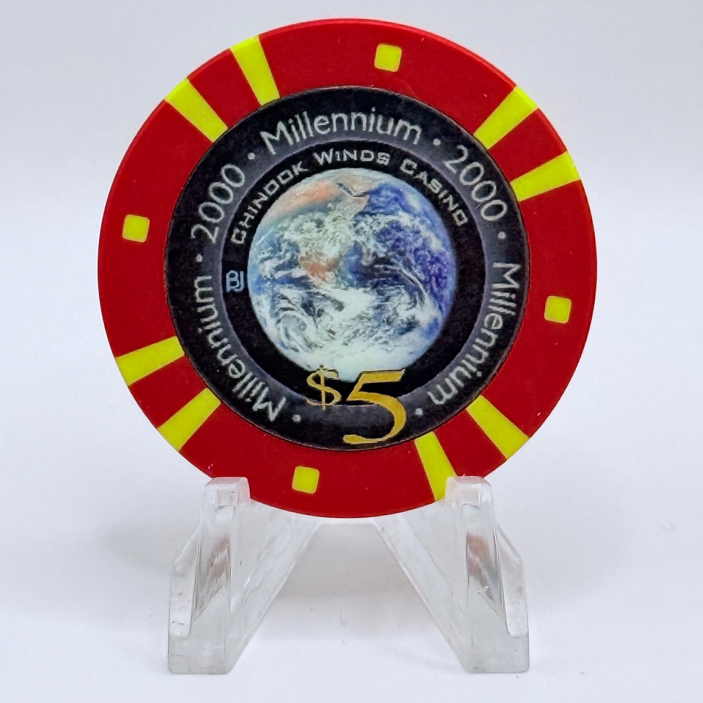 Chinook Winds Casino Resort Lincoln City Oregon 'Millennium' $5 Casino Chip