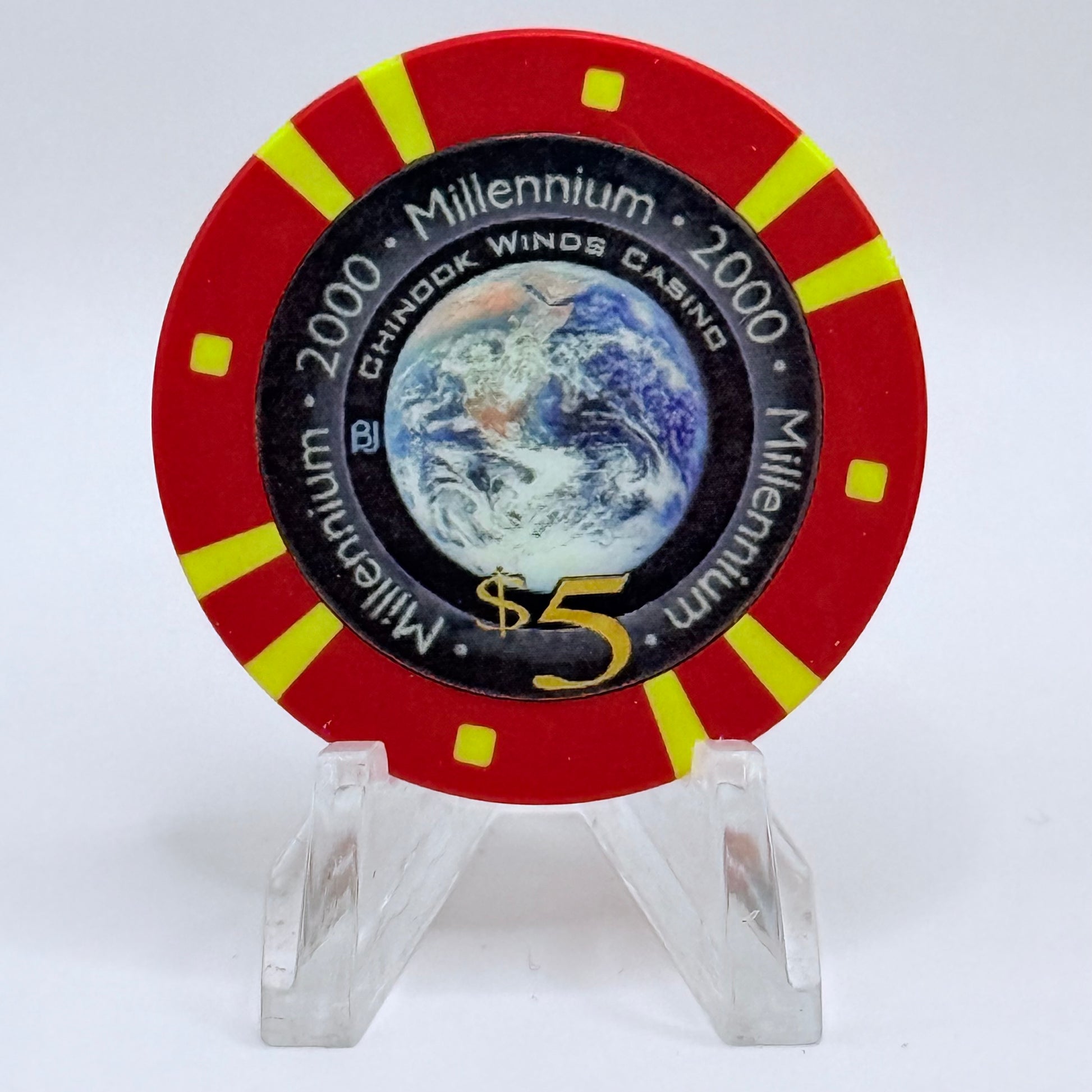 Chinook Winds Casino Resort Lincoln City Oregon 'Millennium' $5 Casino Chip