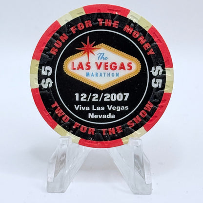 Mandalay Bay Las Vegas Nevada 2007 'The Las Vegas Marathon' LE $5 Casino Chip