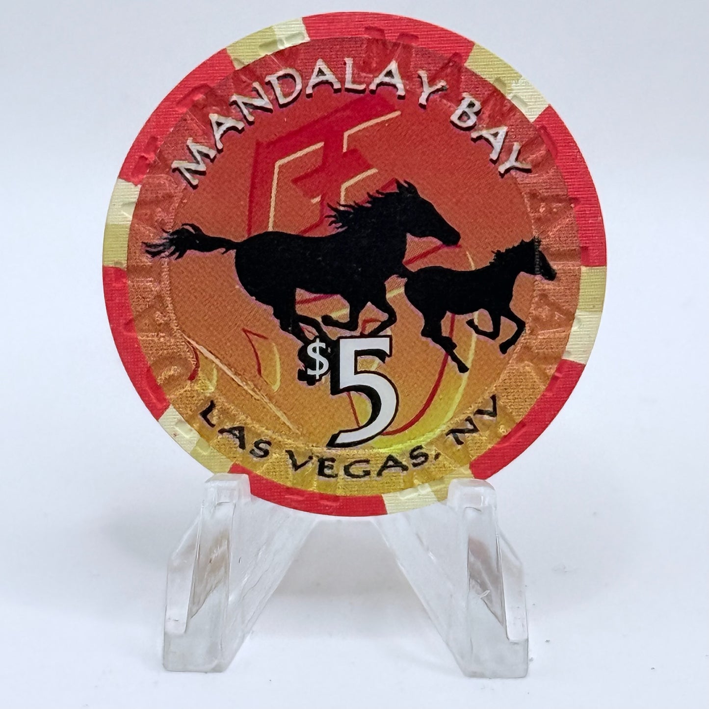 Mandalay Bay Las Vegas Nevada 2002 'Year Of The Horse' LE $5 Casino Chip V9165