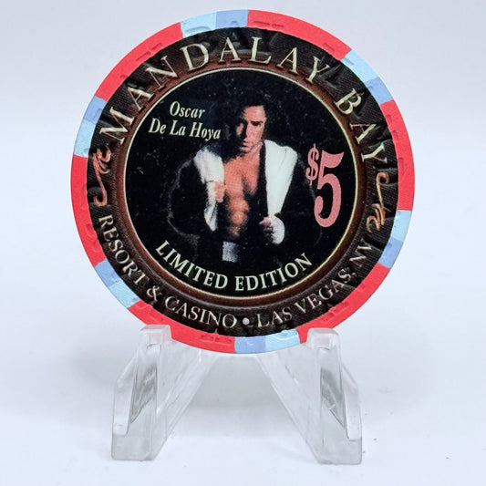 Mandalay Bay Las Vegas Nevada 1999 'Oscar De La Hoya-carr' LE $5 Casino Chip V2964