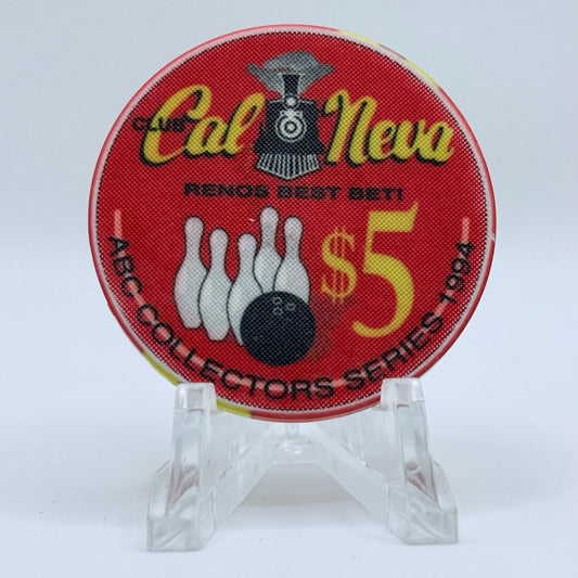 Club Cal-Neva Reno Nevada 1994 'ABC Collectors Series 100th Anniversary' LE $5 Casino Chip N0592