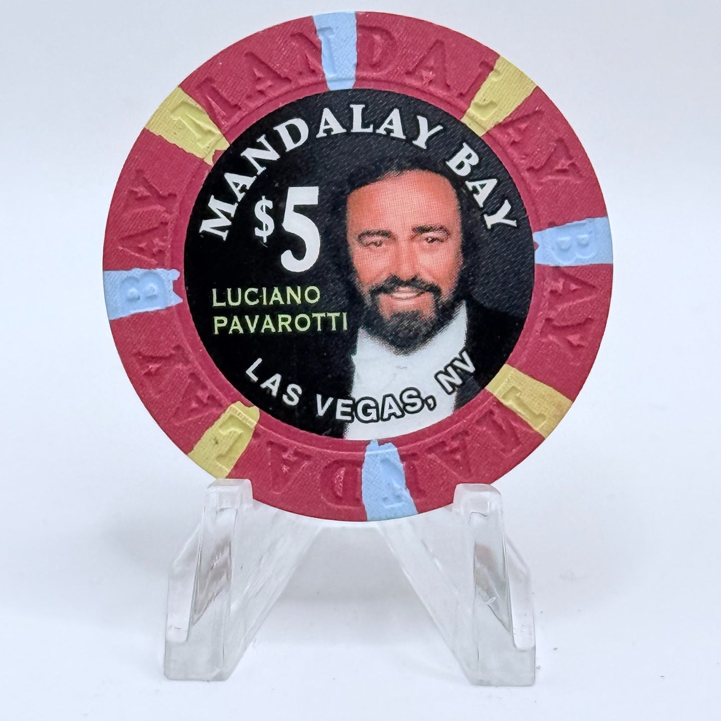 Mandalay Bay Las Vegas Nevada 1999 'Luciano Pavarotti' LE $5 Casino Chip V2963