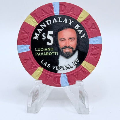 Mandalay Bay Las Vegas Nevada 1999 'Luciano Pavarotti' LE $5 Casino Chip V2963