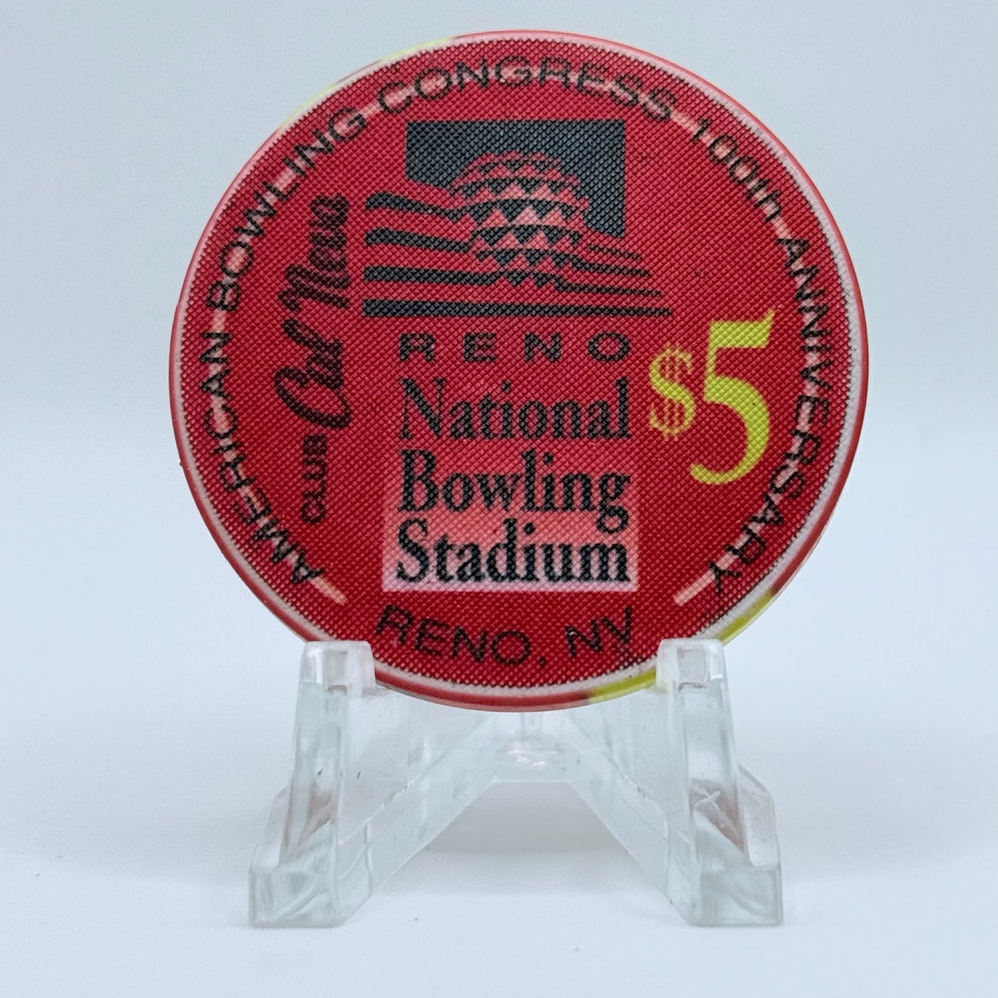 Club Cal-Neva Reno Nevada 1994 'ABC Collectors Series 100th Anniversary' LE $5 Casino Chip N0592