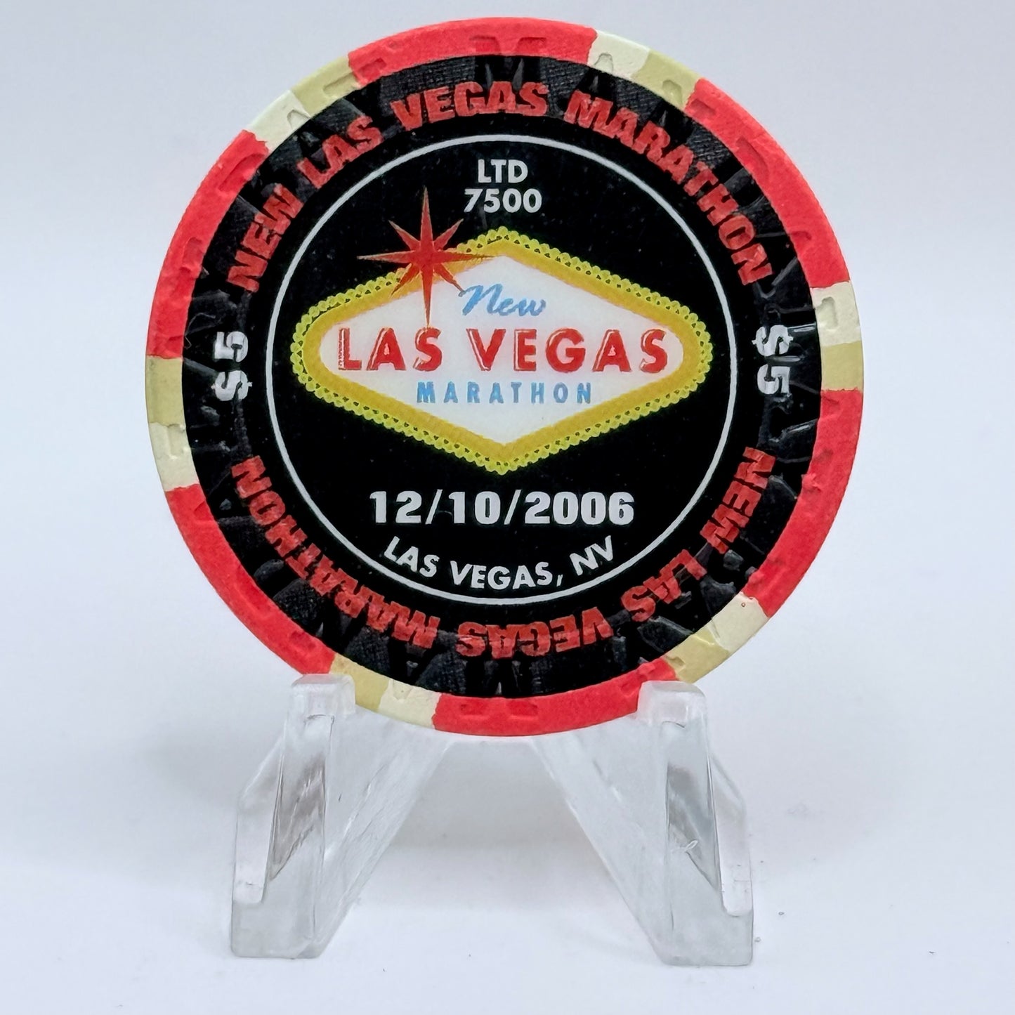 Mandalay Bay Las Vegas Nevada 2006 'Marathon' LE $5 Casino Chip E5762