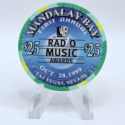 Mandalay Bay Las Vegas Nevada 1999 'Radio Music Awards' LE $25 Casino Chip V4818