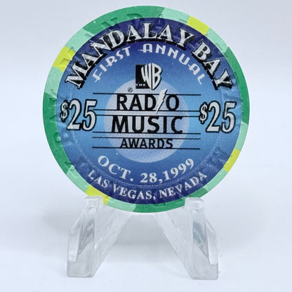 Mandalay Bay Las Vegas Nevada 1999 'Radio Music Awards' LE $25 Casino Chip V4818