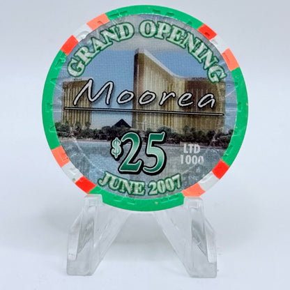 Mandalay Bay Las Vegas Nevada 2007 'Moorea Grand Opening' LE $25 Casino Chip