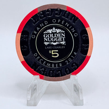 Golden Nugget Lake Charles Louisiana 2014 'Grand Opening' LE $5 Casino Chip