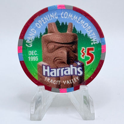 Harrah's Bow Washington 1995 'Grand Opening' LE $5 Casino Chip