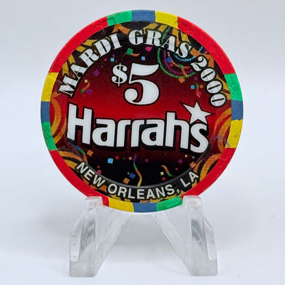 Harrah's - New Orleans New Orleans Louisiana 2000 'Mardi Gras' LE $5 Casino Chip