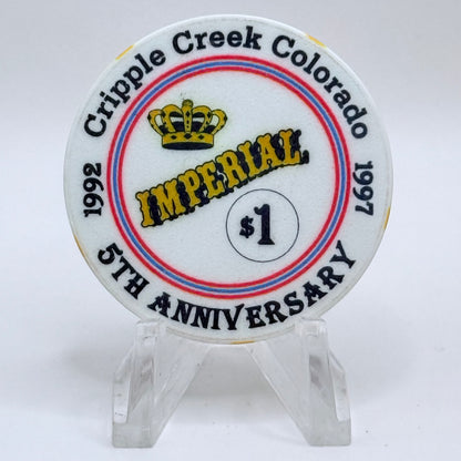Imperial Cripple Creek Colorado 1997 Series 5 LE $1 Casino Chip