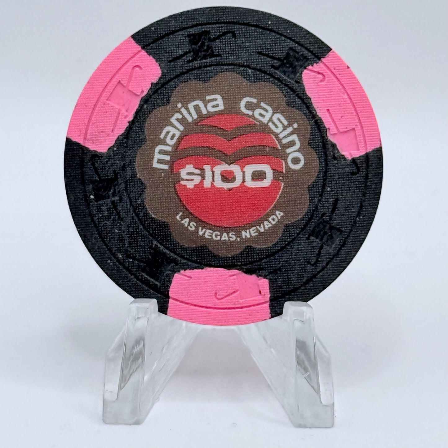 Marina Las Vegas Nevada 1990s LE $100 Imitation Chip N1284