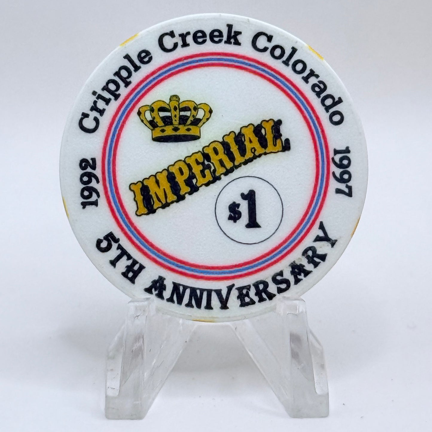 Imperial Cripple Creek Colorado 1997 Series 4 LE $1 Casino Chip