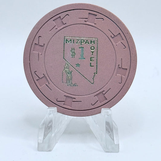 Mizpah Hotel Tonopah Nevada 1963 $1 Casino Chip N3268
