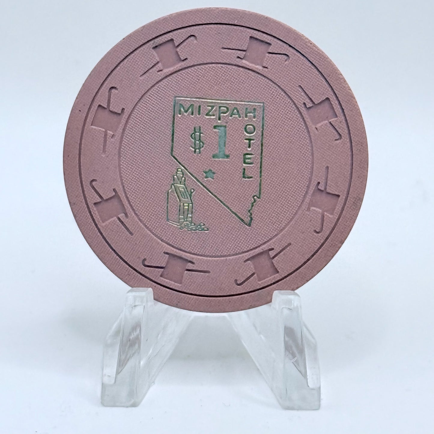 Mizpah Hotel Tonopah Nevada 1963 $1 Casino Chip N3268