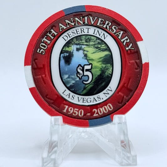 Desert Inn Las Vegas Nevada 2000 '50th Anniversary' LE $5 Casino Chip V3959