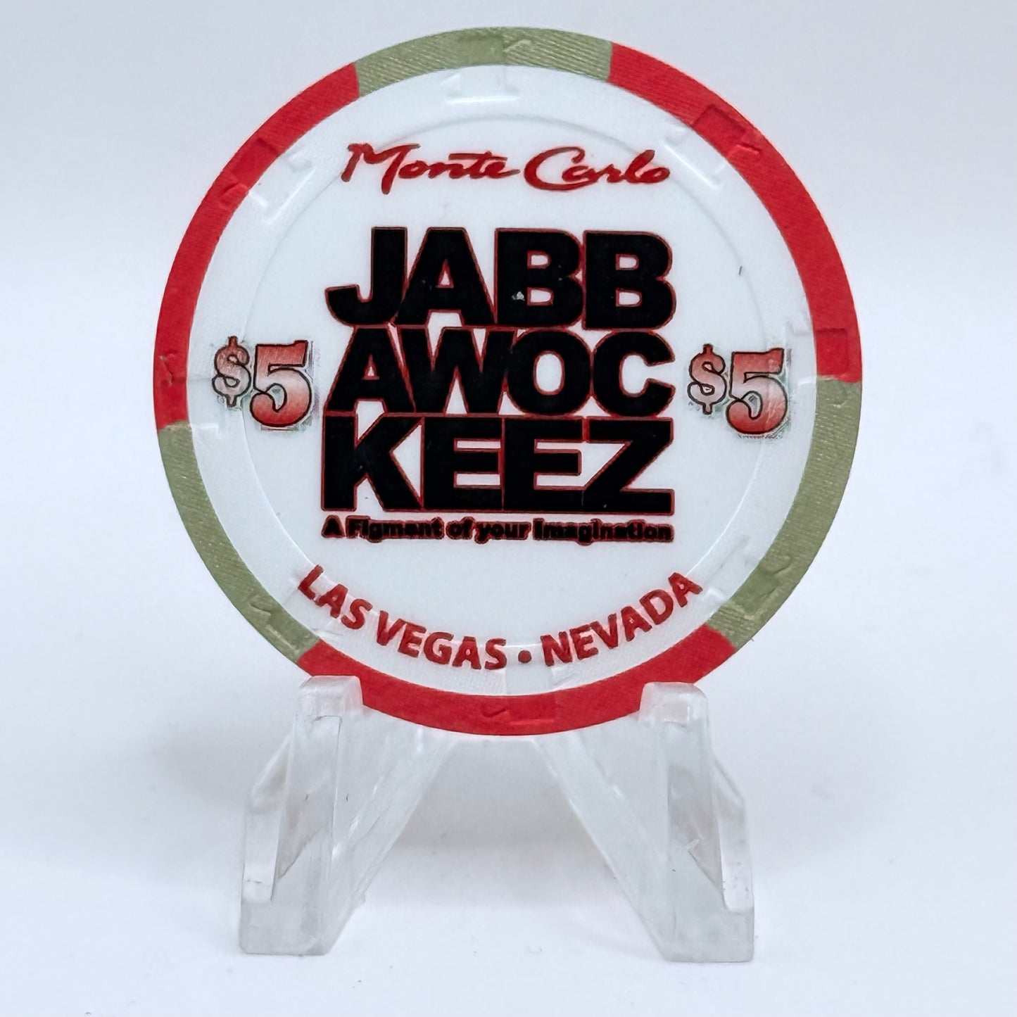 Monte Carlo Resort & Casino Las Vegas Nevada 2010 'Jabberwockeez' LE $5 Casino Chip D0075