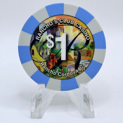 Rancho's Club Casino Rancho Cordova California $1 Casino Chip