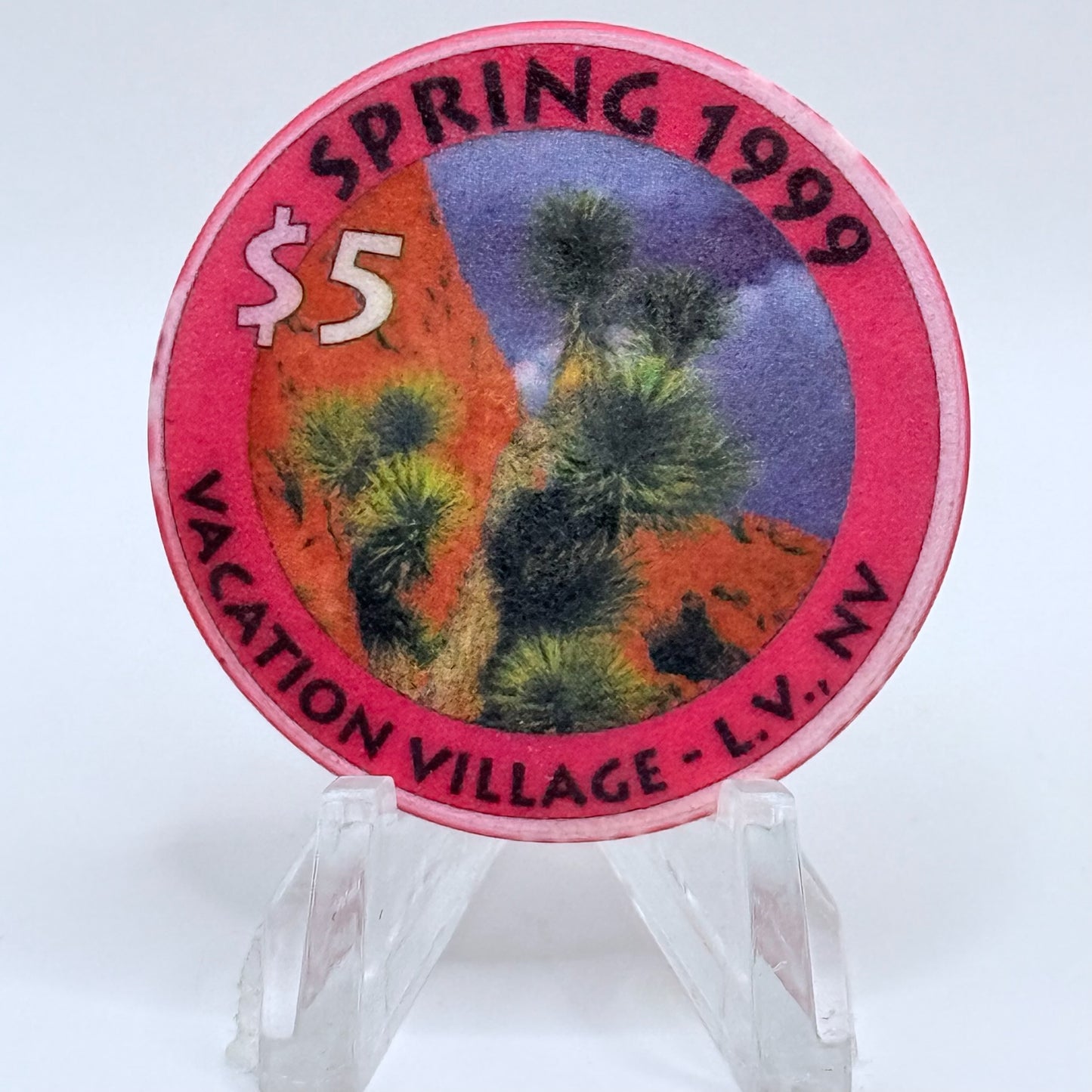 Vacation Village Las Vegas Nevada 1999 'Spring' LE $5 Casino Chip V3626