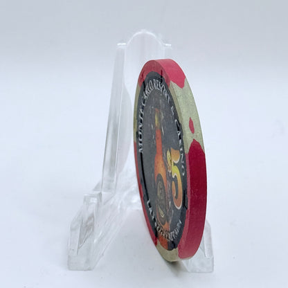 Monte Carlo Resort & Casino Las Vegas Nevada 1998 'High Roller Red' LE $5 Casino Chip V1158