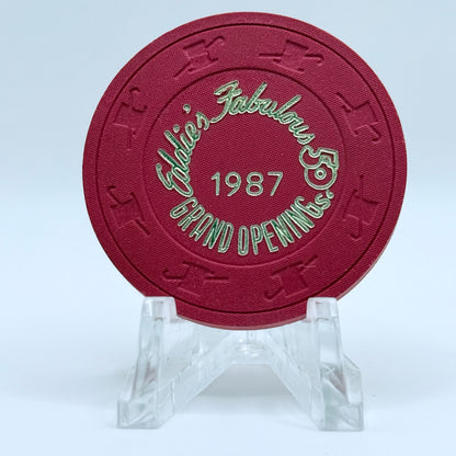 Eddie's Fabulous 50's Reno Nevada 1987 LE Casino Chip N3480