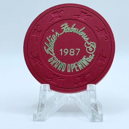 Eddie's Fabulous 50's Reno Nevada 1987 LE Casino Chip N3480