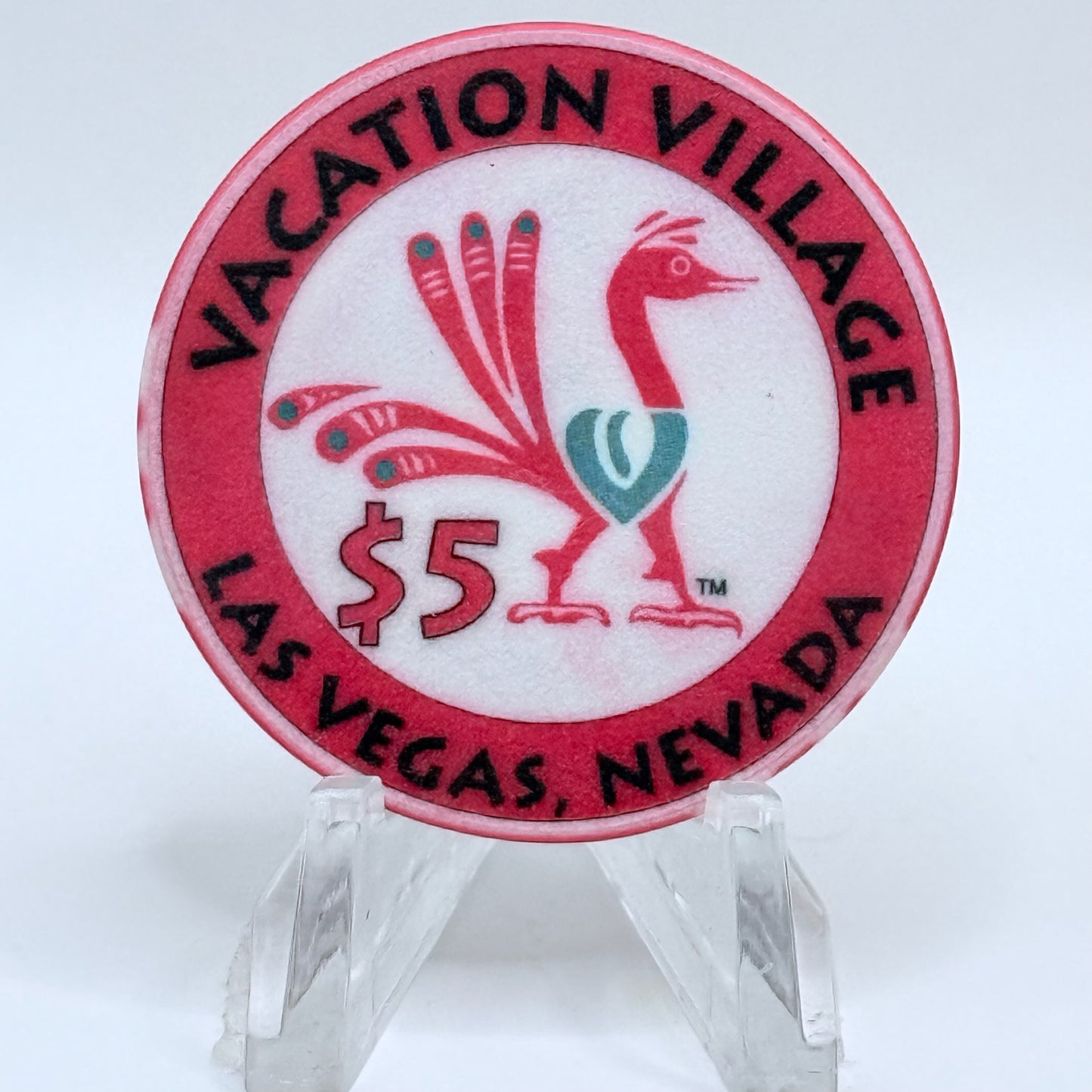 Vacation Village Las Vegas Nevada 1999 'Summer' LE $5 Casino Chip V3627