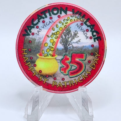 Vacation Village Las Vegas Nevada 2000 'St. Patrick's Day' LE $5 Casino Chip V5386