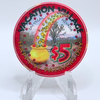 Vacation Village Las Vegas Nevada 2000 'St. Patrick's Day' LE $5 Casino Chip V5386