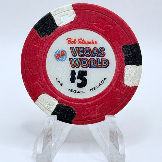 Vegas World Las Vegas Nevada 1980s $5 Casino Chip N2503