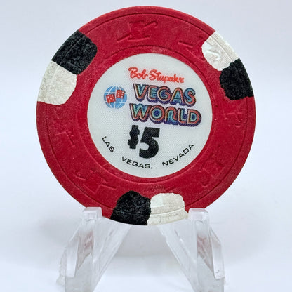 Vegas World Las Vegas Nevada 1980s $5 Casino Chip N2503