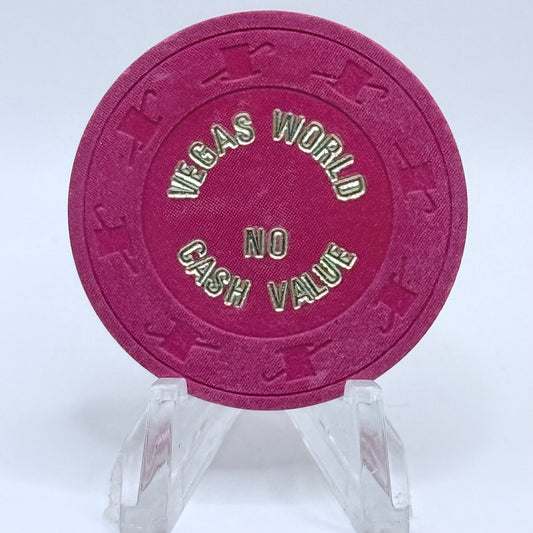 Vegas World Las Vegas Nevada 1980s 'Tournament Chip' $5 NCV Casino Chip N9255