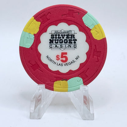 Mahoney's Silver Nugget N. Las Vegas Nevada 1993 $5 Casino Chip N7829