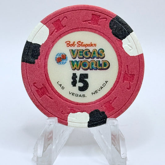 Vegas World Las Vegas Nevada 1980s $5 Casino Chip N2292