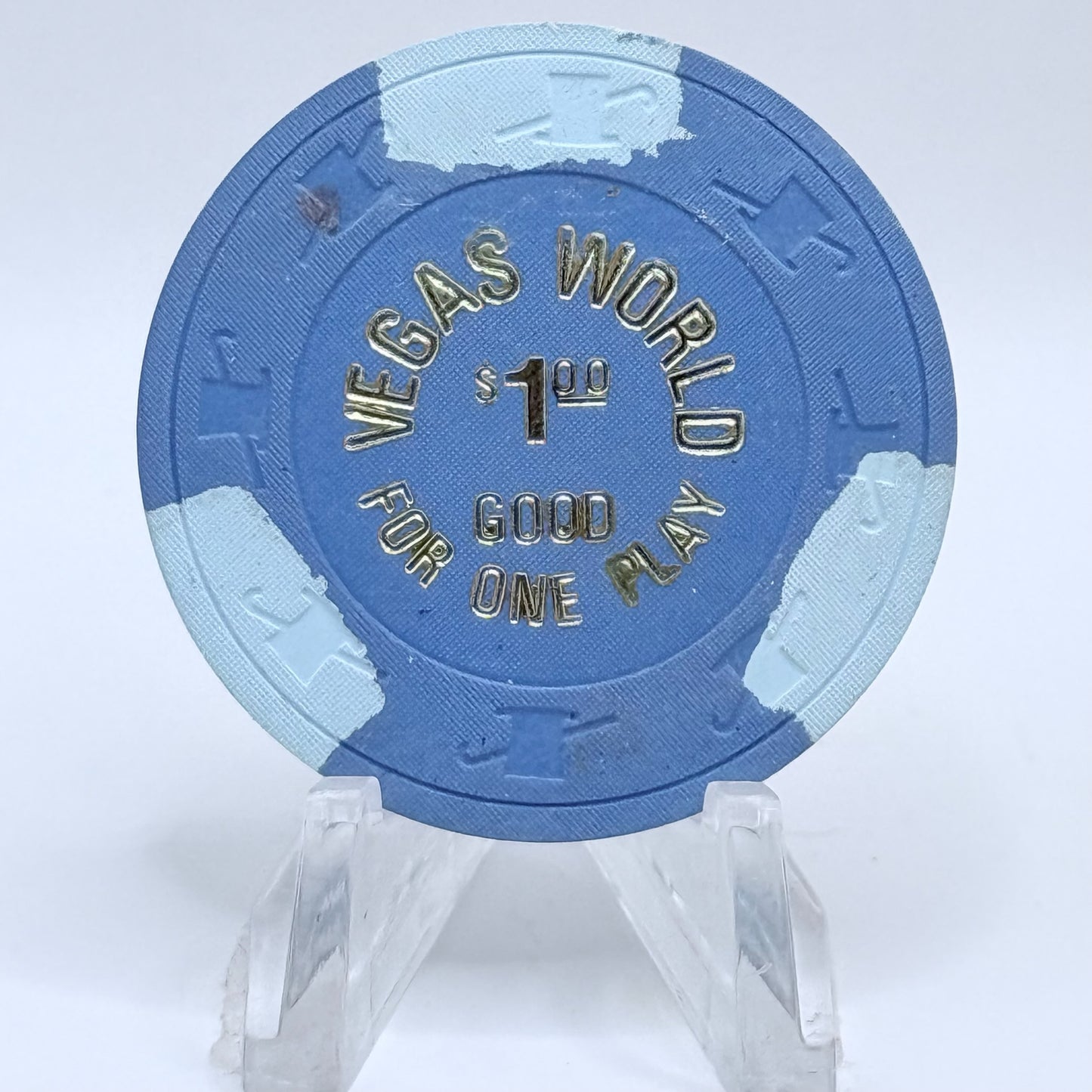 Vegas World Las Vegas Nevada 1980s $1 NCV Casino Chip N9254